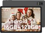 aigo Android 13 Tablet 2023 - A16 Pro Tab 16GB(8+8) +128GB, 1TB Expand, 10.6 Inch 2K Large Screen, Tablet Android with Octa-Core CPU for Reading Book, Video Editing, Gaming, Note, Gift