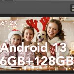 aigo Android 13 Tablet 2023 - A16 Pro Tab 16GB(8+8) +128GB, 1TB Expand, 10.6 Inch 2K Large Screen, Tablet Android with Octa-Core CPU for Reading Book, Video Editing, Gaming, Note, Gift