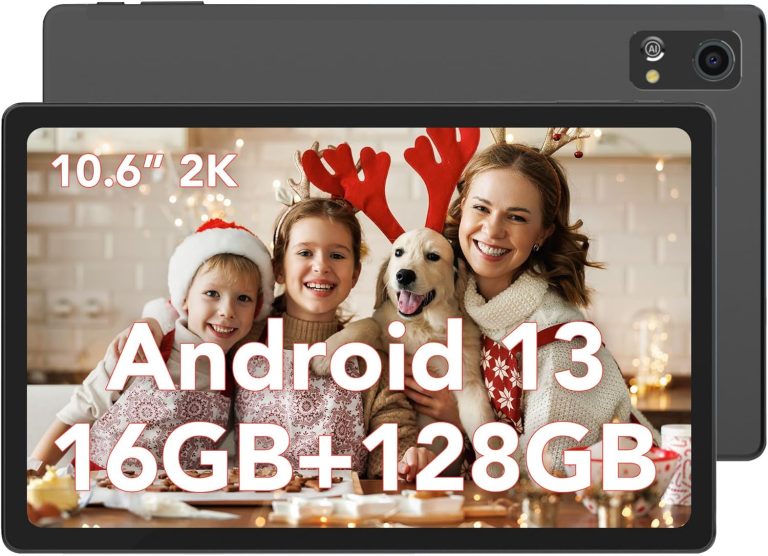 aigo Android 13 Tablet 2023 - A16 Pro Tab 16GB(8+8) +128GB, 1TB Expand, 10.6 Inch 2K Large Screen, Tablet Android with Octa-Core CPU for Reading Book, Video Editing, Gaming, Note, Gift