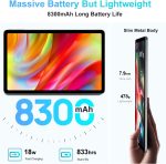 ⁦DOOGEE T20 Android 12 Touch Tablet 10.4 Inches, 15GB + 256GB/TF 1TB, Dual 4G LTE + 5G WiFi, 16MP + 8MP, FHD 2000 x 1200, 8300mAh, Octa-Core/Face ID/PC Mode/OTG/GPS/2 Years Warranty/TUV⁩ - الصورة ⁦7⁩