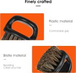 ⁦ITME Beard Brush for Men Short Bristles with Plastic Handle, Professional Hair Salon Tools Barber Shaving Tool for Men's Beard Styling Grooming and Shaping⁩ - الصورة ⁦3⁩