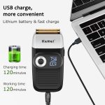 ⁦Kemei Foil Shavers for Men Electric Razor with Bald Trimming Cordless Electric Shavers with LED Display 2 in 1⁩ - الصورة ⁦6⁩