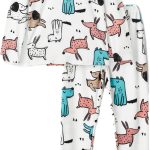 LC WAIKIKI Crew Neck Printed Long Sleeve Fleece Girls' Pajamas Set