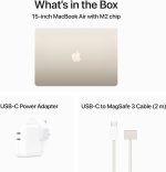 ⁦Apple 2023 MacBook Air laptop with M2 chip: 15.3-inch Liquid Retina display, 8GB GB RAM, 256GB;GB SSD storage, Touch ID. Works with iPhone/iPad; Starlight; English⁩ - الصورة ⁦6⁩