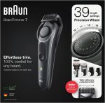 ⁦ماكينة تشذيب اللحية بقرص رقمي دقيق مع 5 ملحقات وشفرة حلاقة بروجلايد من جيليت - BT7340 براون⁩ - الصورة ⁦9⁩