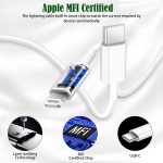 ⁦iPhone Charger [Apple MFi Certified] Apple Block USB C Fast Wall Plug with 3FT USB C to Lightning Cable for iPhone 14 Pro Max/14/14 Plus/13 Mini/12/12 Pro/11/XR/Xs Max/AirPods/iPad Air 3/Mini 4(White)⁩ - الصورة ⁦4⁩