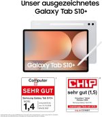 ⁦Samsung Galaxy Tab S10 Ultra AI Tablet, Android Tablet, 12GB RAM, 512GB Memory, AMOLED Display, Anti-Reflection Coating, Includes S Pen, WiFi, Platinum Silver, 36 Month Warranty⁩ - الصورة ⁦3⁩