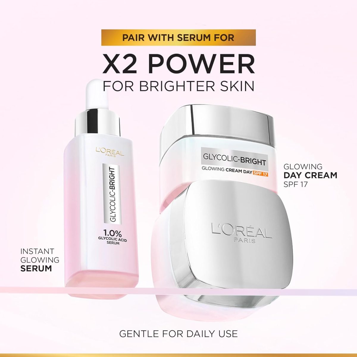 ⁦L’Oréal Paris L'Oréal Paris Glycolic Bright Glowing Day Cream 50ML⁩ - الصورة ⁦6⁩
