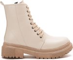 ⁦TGS womens Lace Up Chunky Boots Mid Calf Boot⁩ - الصورة ⁦2⁩