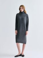 ⁦LC WAIKIKI Women Turtleneck Plain Long Sleeve Oversize Knitwear Dress⁩ - الصورة ⁦3⁩