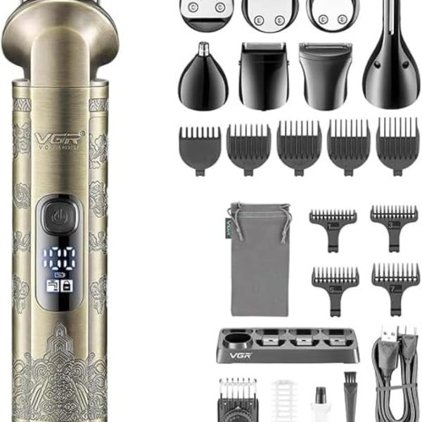 Vgr V-109 Waterproof Ipx6 6 In 1 Professional Set Hair Beard Trimmer Clipper Shaver Nose Trimmer Mesin Gunting Rambut