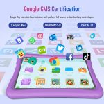 ⁦Kids Tablet, 10.1 Inch Android Toddler Tablet with Case, 4GB RAM 64GB ROM 1TB Expand, 15-hr 8000mAh Battery, Tablet for Kids Ages 3-7 8 10 12 14, WiFi 6, BT 5.0, Parental Controls, Kids Space⁩ - الصورة ⁦4⁩