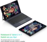 ⁦AWOW Windows 11 Tablet PC Intel N100 Quad-Core Processor, 12GB DDR5 RAM 256GB Storage, 10.1 Inch 2 in 1 Laptop Touchscreen with Detachable Keyboard, 2.4G+5G WiFi, Bluetooth, USB3.0, HDMI⁩ - الصورة ⁦2⁩