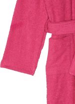 ⁦Rosa Home Cotton Bathrobe For Boys - Fuchsia, 8-10 Years⁩ - الصورة ⁦3⁩