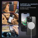 ⁦GaoBao iPhone 13 Pro Max 6.7 Inch Case Compatible with MagSafe, Hybrid Magnetic Case Cover Translucent Matte Back Protection Camera Cover Slim Shockproof Back Anti-Scratch Black⁩ - الصورة ⁦3⁩