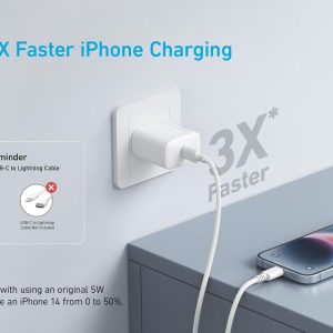 ⁦Anker USB C Charger 20W, PIQ 3.0 Durable Compact Fast Charger, for iPhone 13/13 Mini/13 Pro/12, iPhone 14,iPhone 14 Pro Galaxy, Pixel 4/3, iPad/iPad mini⁩ - الصورة ⁦4⁩