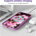 ⁦OTOFLY for iPhone 14 Pro Max Case Magnetic Silicone Shockproof Slim Thin Phone Case 6.7 inch (Lilac Purple)⁩ - الصورة ⁦6⁩