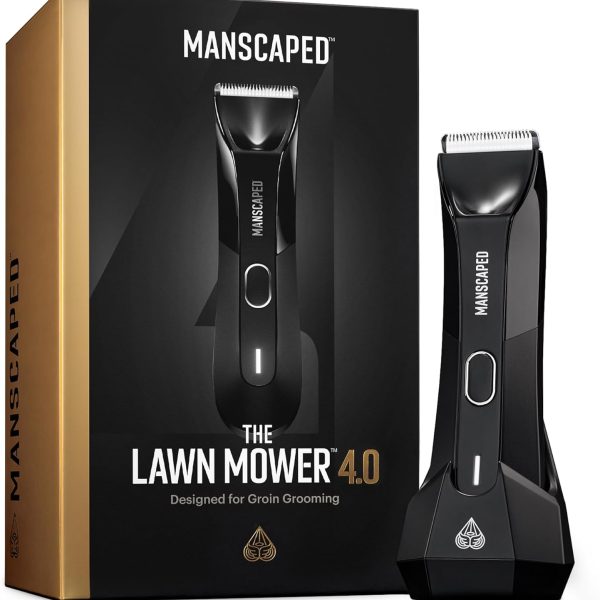 MANSCAPED® Electric Groin Hair Trimmer, The Lawn Mower™ 4.0, Replaceable SkinSafe™ Ceramic Blade Heads, Waterproof Wet / Dry Clippers, Rechargeable, Wireless Charging, Ultimate Male Hygiene Razor