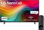 LG 55 Inch NanoCell NANO80T 4K Smart TV AI Magic remote HDR10 webOS24-55NANO80T6A (2024)