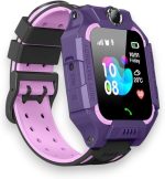 ⁦Tracking Kids Compatible with NABI, GPS Watch Z7A Smart Watch with silicone Cover, Anti-lost Smartwatch, Touch Screen, Phone Call Text Messaging, Tracker for Boys & Girls Birthday Gifts (Purple)⁩ - الصورة ⁦2⁩