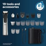 ⁦Philips Norelco Multigroom Series 7000, Mens Grooming Kit with Trimmer for Beard, Head, Hair, Body, Groin, and Face - NO Blade Oil Needed, MG7910/49⁩ - الصورة ⁦8⁩