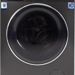 Midea Washing Machine Front Load,MF200W90B/TTC, 1400 RPM, Turbo wash, Steam, Inverter, Add Garment, Lunar dial 9 KG, Titanium Grey