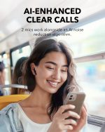 ⁦Soundcore K20i by Anker, Semi-in-Ear Earbuds, Bluetooth Wireless, 36H Playtime, Fast Charge, Clear Sound, ENC 2-Mic Clear Calls, Custom EQ, IPX5, Bluetooth 5.3, App Control (Black) 18 Months Warranty⁩ - الصورة ⁦5⁩