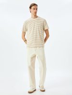 ⁦كوتون تيشرت عصري كبير الحجم للرجال⁩ - الصورة ⁦3⁩