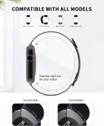 ⁦Biuupa for Apple Watch Bands 38mm 40mm 41mm for Women and Men, iWatch Band Series 7 6 5 4 3 2 1 SE, Breathable Stainless Steel Mesh Wristbands with Adjustable Magnetic Clasp - Black⁩ - الصورة ⁦3⁩
