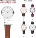 ⁦Fullmosa 20mm/22mm Watch Strap, Leather and Meex Smart Watch Strap Compatible with Amazfit/Huawei/Casio/Fossil, for Men and Women⁩ - الصورة ⁦5⁩
