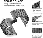 ⁦Fitlink Stainless Steel Metal Band for Apple Watch 38/40/42/44mm Strap Replacement Link Bracelet Band Compatible with Apple Watch Series 6/54/3/2/1/SE⁩ - الصورة ⁦3⁩