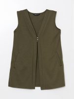⁦LC WAIKIKI V-Neck Women's Waistcoat⁩ - الصورة ⁦2⁩