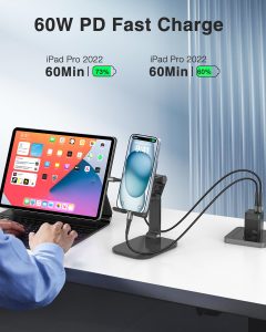 ⁦LENOK USB C Charger Cable 60W type C to type C Cable PD 3.0(4ft/1.2m), Compatible with iPhone 15/15 Pro/Samsung Galaxy S23/22/Z Fold/Z Flip/Google Pixel 7/MacBook Air iPad Pro/Mini iPad, etc. (1.2 M)⁩ - الصورة ⁦5⁩