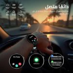 ⁦cardoO Smart Watch X Orbit, Round 1.6” AMOLED Display, Bluetooth Calling, Fitness & Health Tracker with Heart, Sleep & SpO2 Monitoring, 100+ Sports Modes – Waterproof, iOS & Android Compatible - Black⁩ - الصورة ⁦5⁩