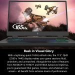 ⁦Acer Nitro 17 Gaming Laptop | AMD Ryzen 7 7840HS Octa-Core CPU | NVIDIA GeForce RTX 4060 Laptop GPU | 17.3" QHD 165Hz IPS Display | 1TB Gen 4 SSD | Wi-Fi 6E | RGB Backlit KB | AN17-41-R7G3, Black⁩ - الصورة ⁦3⁩