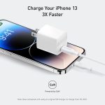 ⁦Anker 313 GaN 30W Foldable Charger PIQ 3.0 Durable Compact Fast Charger for iPhone 15/15 plus/15 Pro/15 Pro Max/14/13, Galaxy, Pixel 6/7, iPad/iPad Mini (Cable Not Included) (White)⁩ - الصورة ⁦4⁩