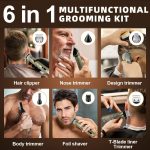 ⁦VGR V-106 Professional 6in1 Grooming Kit with LED Display Trimmer 180 min Runtime 16 Length Settings (Gold)⁩ - الصورة ⁦3⁩