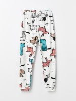 LC WAIKIKI Crew Neck Printed Long Sleeve Fleece Girls' Pajamas Set - الصورة 4