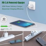 ⁦iPhone Charger [Apple MFi Certified] Apple Block USB C Fast Wall Plug with 3FT USB C to Lightning Cable for iPhone 14 Pro Max/14/14 Plus/13 Mini/12/12 Pro/11/XR/Xs Max/AirPods/iPad Air 3/Mini 4(White)⁩ - الصورة ⁦6⁩