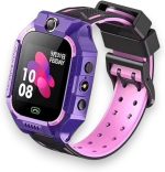 ⁦Tracking Kids Compatible with NABI, GPS Watch Z7A Smart Watch with silicone Cover, Anti-lost Smartwatch, Touch Screen, Phone Call Text Messaging, Tracker for Boys & Girls Birthday Gifts (Purple)⁩ - الصورة ⁦6⁩