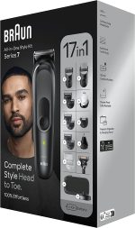 ⁦Braun All-In-One Style Kit Series 7 – 17-in-1 Complete Style Head to Toe, Men's Everyday Grooming Kit, Beard Trimming, Manscaping, Hair Trimming, Ears, Nose and More, 100% Effortless – MGK7491⁩ - الصورة ⁦7⁩
