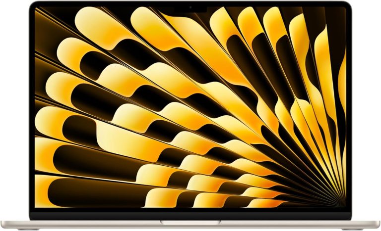 Apple 2025 MacBook Air 15-inch Laptop with M4 chip: Built for Apple Intelligence, 15.3-inch Liquid Retina Display, 16GB Unified Memory, 256GB SSD Storage, 12MP Center Stage Camera, Touch ID Starlight
