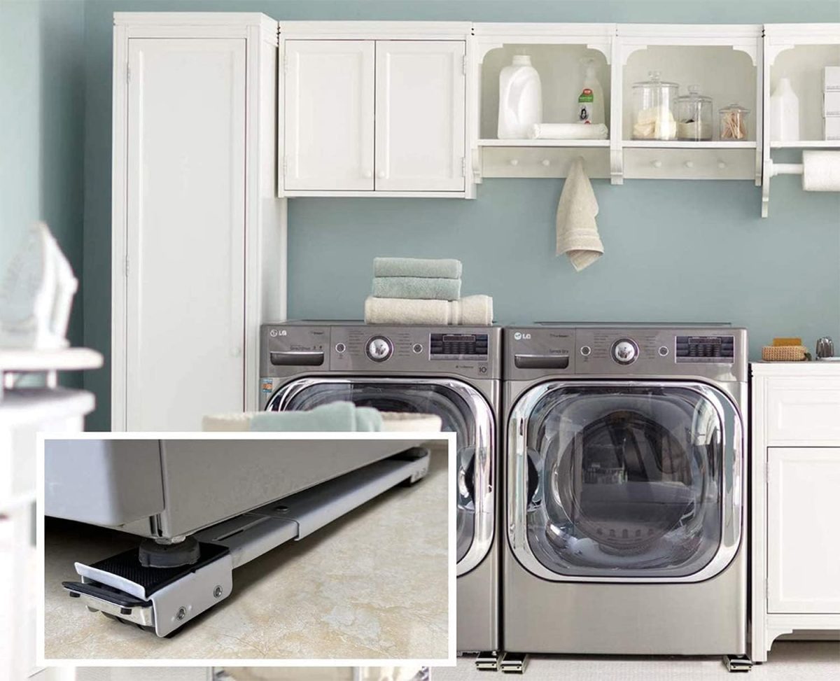NW 1776 Two Movable/Adjustable Washing Machine Bases, Washing Machine ...