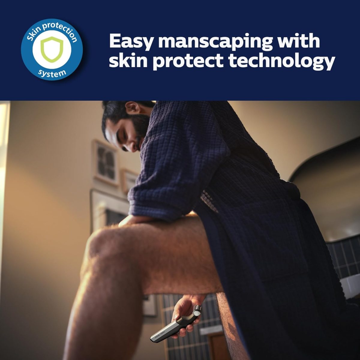 ⁦Philips Norelco Bodygroom Series 5000 Showerproof Body & Manscaping Trimmer for Men with Back Attachment, BG5025/40⁩ - الصورة ⁦5⁩