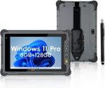 NERugged O Tablet M80J, 8 inch Windows 11 Pro Tablet, 8GB+128GB, Celeron N5100, IP65 Waterproof, MIL-STD-810H, 5000mAh, Industrial Outdoor Work PC w/ 8MP+5MP Camera, 4G LTE/WiFi/BT 5.0/NFC-Gray
