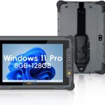 NERugged O Tablet M80J, 8 inch Windows 11 Pro Tablet, 8GB+128GB, Celeron N5100, IP65 Waterproof, MIL-STD-810H, 5000mAh, Industrial Outdoor Work PC w/ 8MP+5MP Camera, 4G LTE/WiFi/BT 5.0/NFC-Gray