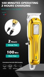 ⁦ماكينة حلاقة الشعر V-919 ذهبية ببطارية تدوم لمدة 100 دقيقة من في جي ار⁩ - الصورة ⁦2⁩