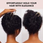 ⁦مشابك معدنية للنساء، دبابيس ذهبية للشعر الكثيف، مشابك على شكل حرف U، مشابك معدنية لجميع أنواع الشعر، مشابك ملفوفة، شوكات شعر من ان كيه دي، قطعتين، ذهبي⁩ - الصورة ⁦6⁩