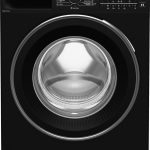 Beko Washer 9 KG 1400 RPM -Digital screen- black-XL Piano black Door Inv.-Steam - Bluetooth