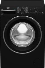 Beko Washer 9 KG 1400 RPM -Digital screen- black-XL Piano black Door Inv.-Steam - Bluetooth